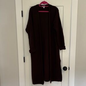 Chocolate Brown Topshop Long Cardigan